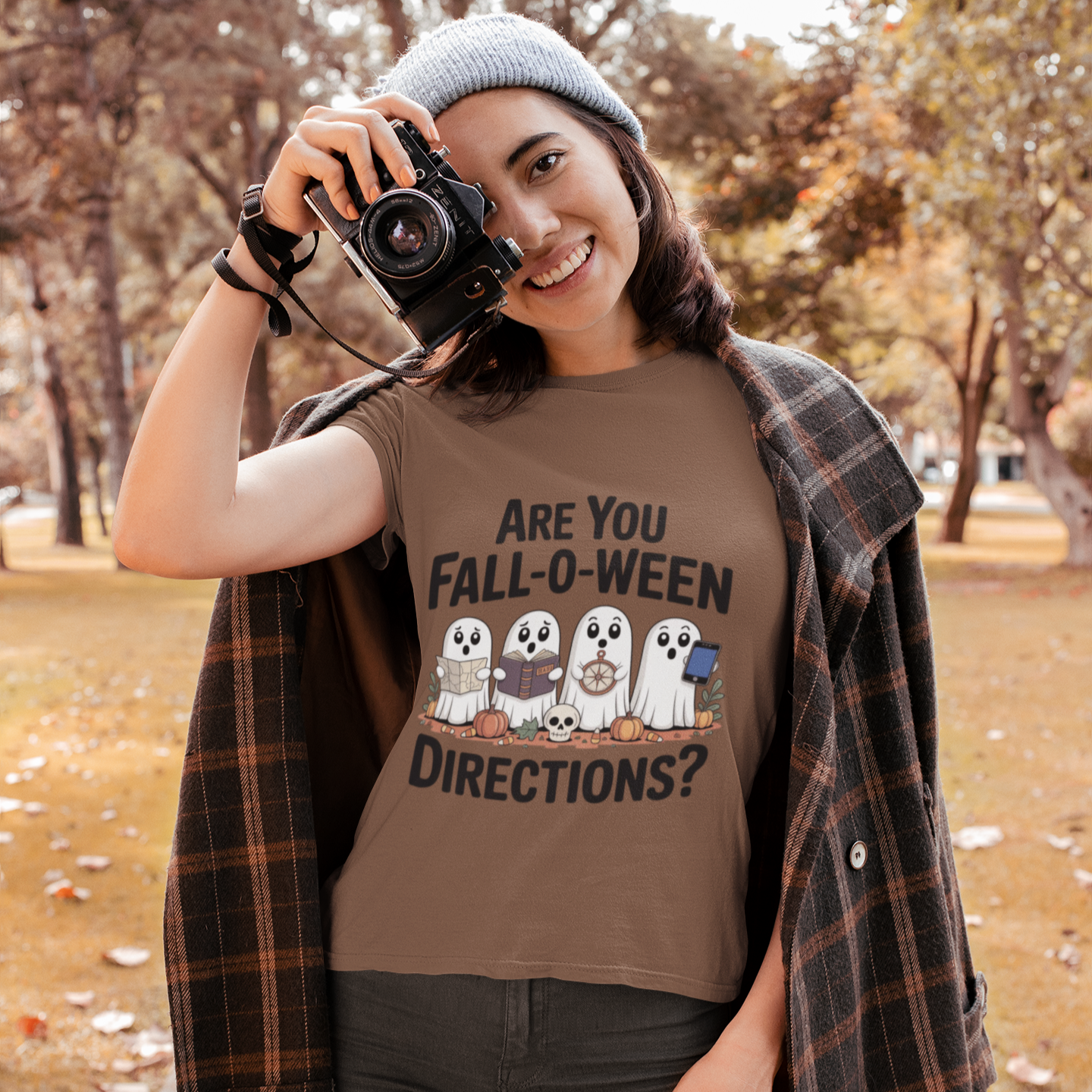 Cute Brown Fall Teacher Shirt – “Are You Fall-o-ween Directions” Halloween Tee